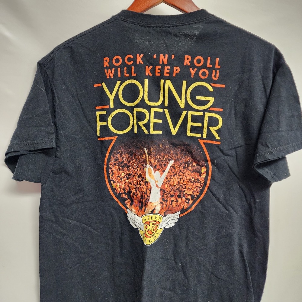 Reo Speedwagon‎ Young Forever 2023 T-Shirt Black Cotton Unisex Lg Preowned - Picture 5 of 6